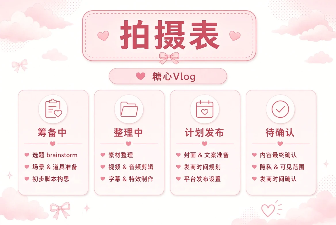 内容准备进度